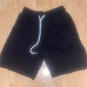 black sweat shorts